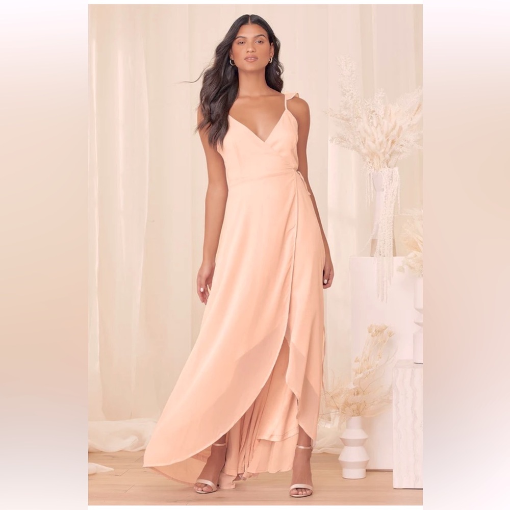 Lulu’s Blush Pink Wrap Dress size XS